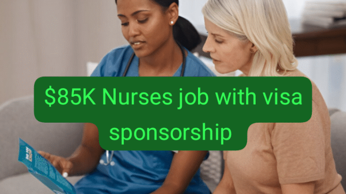 nursing jobs in the United States with visa sponsorship